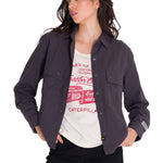 Camisa Manga Larga Mujer Heritage Uniform Boxy L/S Gris Oscuro Cat