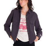 Camisa Manga Larga Mujer Heritage Uniform Boxy L/S Gris Oscuro Cat