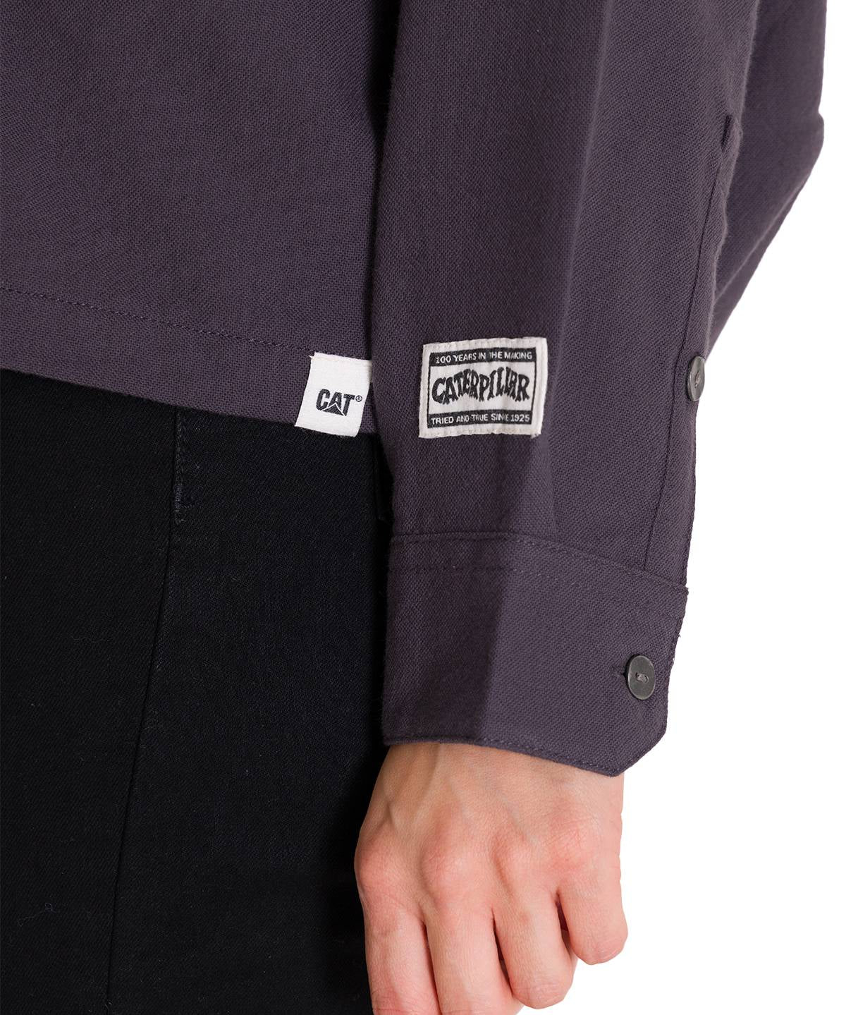 Camisa Manga Larga Mujer Heritage Uniform Boxy L/S Gris Oscuro Cat