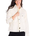 Camisa Manga Larga Mujer Heritage Uniform Boxy L/S Vainilla Cat