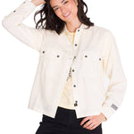 Camisa Manga Larga Mujer Heritage Uniform Boxy L/S Vainilla Cat