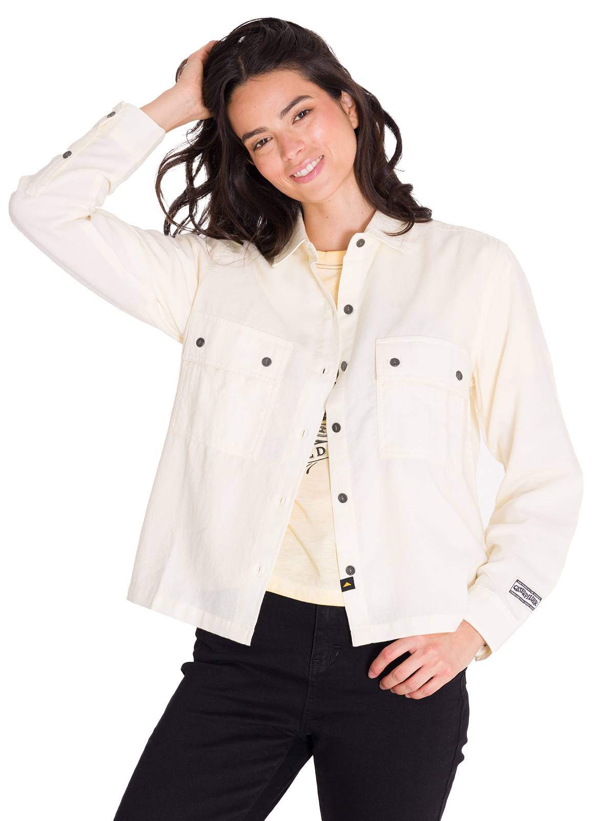 Camisa Manga Larga Mujer Heritage Uniform Boxy L/S Vainilla Cat