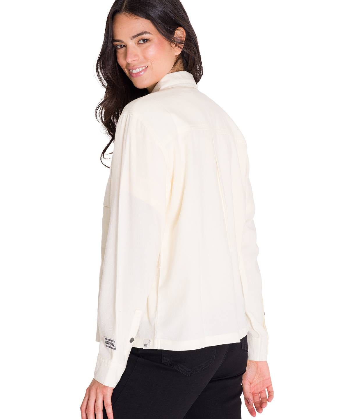 Camisa Manga Larga Mujer Heritage Uniform Boxy L/S Vainilla Cat