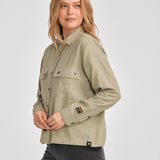 Blusa Manga larga Casual Mujer HERITAGE UNIFORM BOXY L/S SHIRT Verde CAT