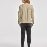 Blusa Manga larga Casual Mujer HERITAGE UNIFORM BOXY L/S SHIRT Verde CAT