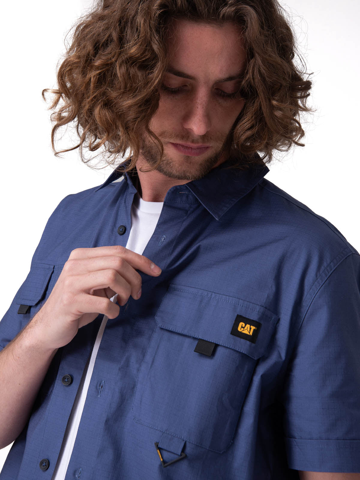 Camisa Manga Corta Hombre Utility S/S Shirt Azul