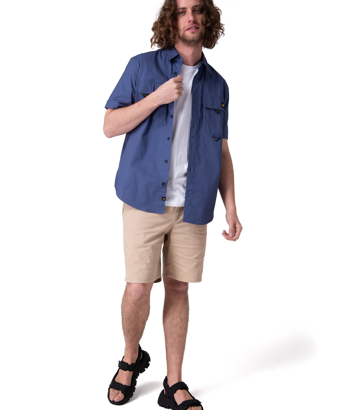 Camisa Manga Corta Hombre Utility S/S Shirt Azul