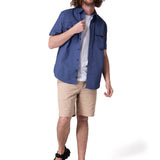 Camisa Manga Corta Hombre Utility S/S Shirt Azul