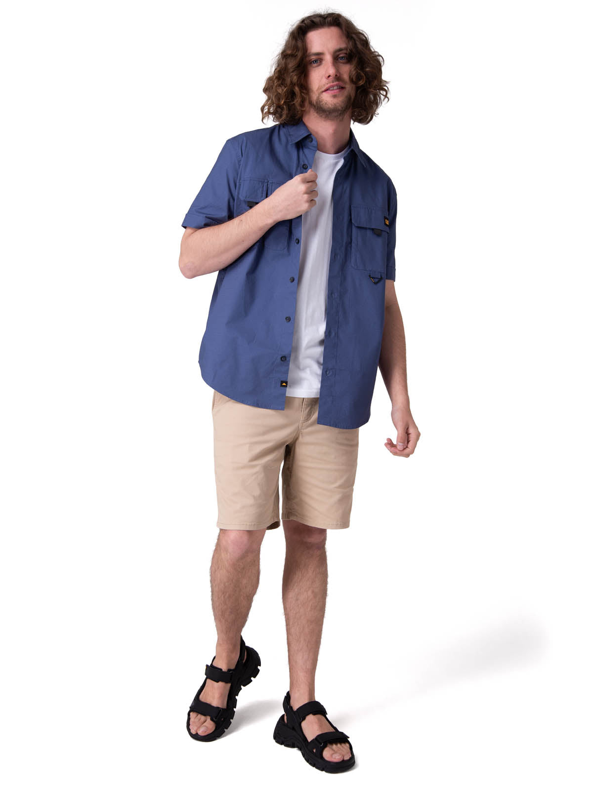 Camisa Manga Corta Hombre Utility S/S Shirt Azul