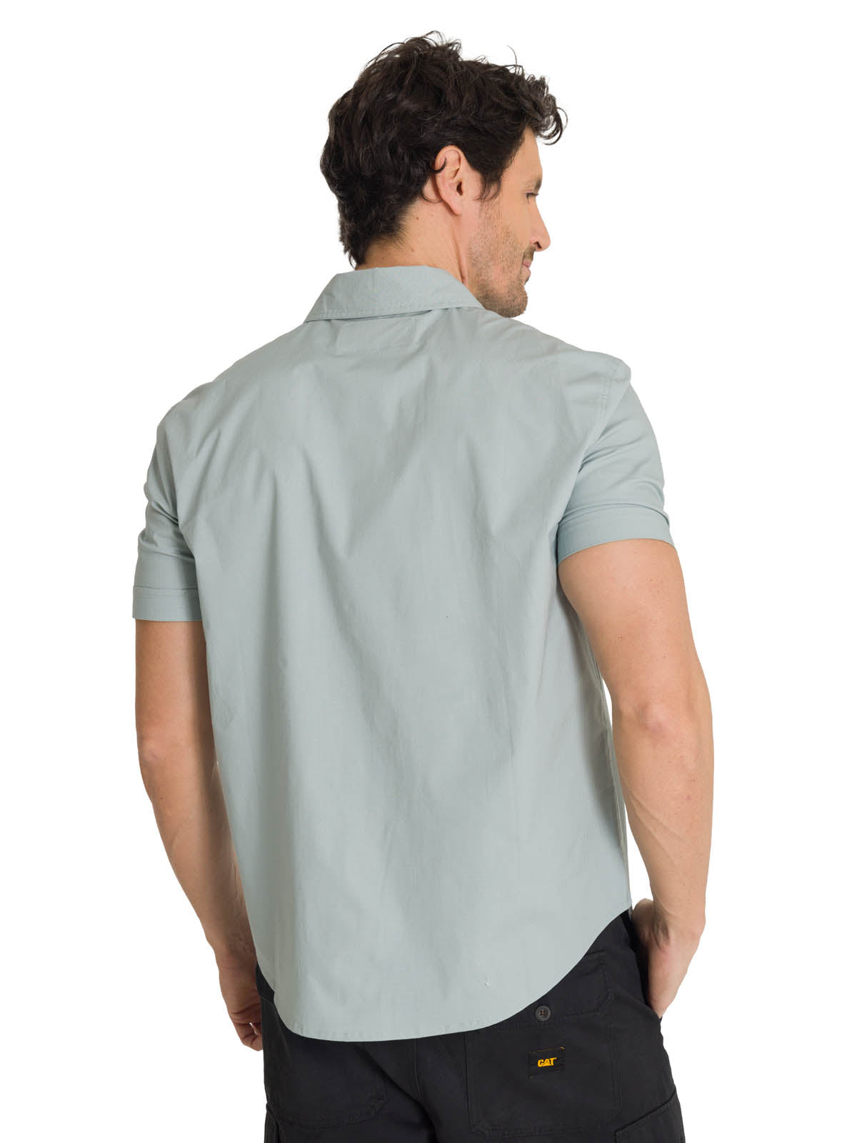 Camisa Manga Corta Hombre Utility Azul Acero CAT