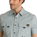 Camisa Manga Corta Hombre Utility Azul Acero CAT