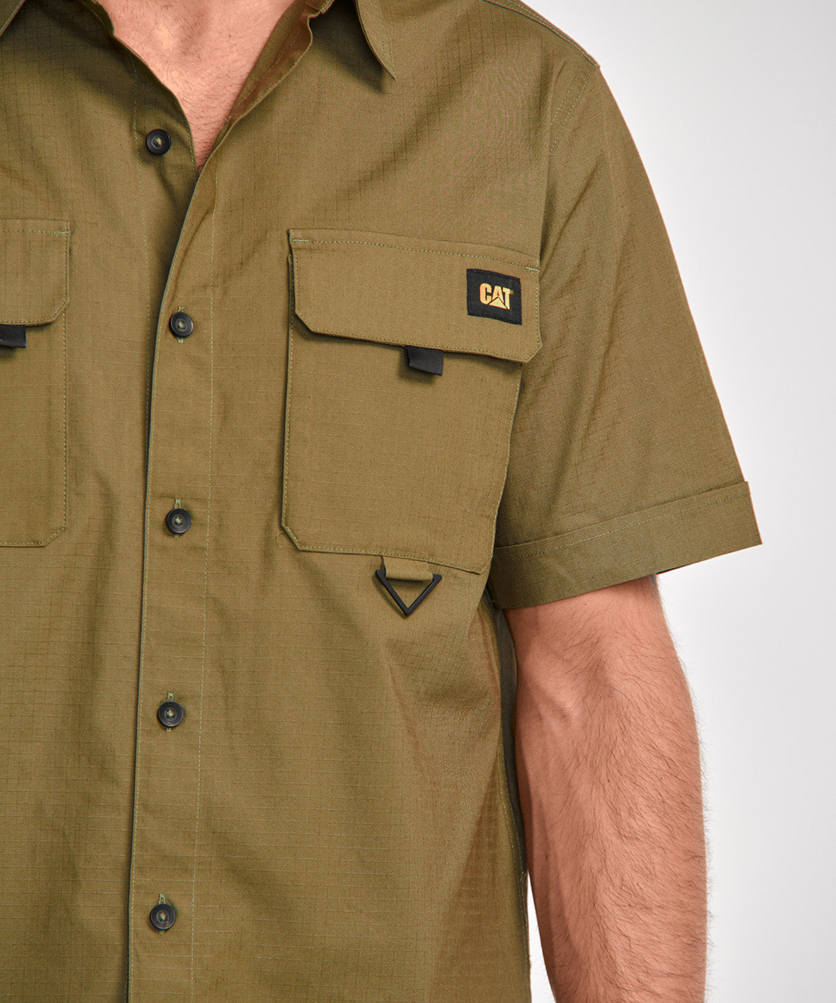 Camisa Manga corta Casual Hombre UTILITY S/S SHIRT Verde CAT