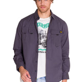 Camisa Manga Larga Hombre Utility Gris Cat