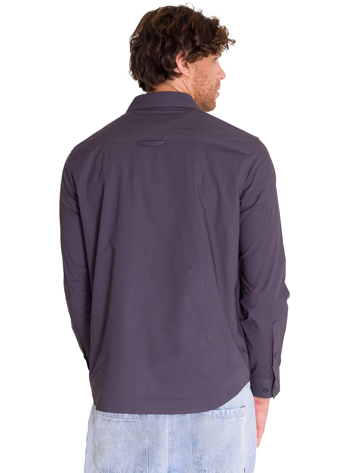 Camisa Manga Larga Hombre Utility Gris Cat