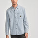 Camisa Manga larga Casual Hombre DENIM L/S SHIRT Azul claro CAT