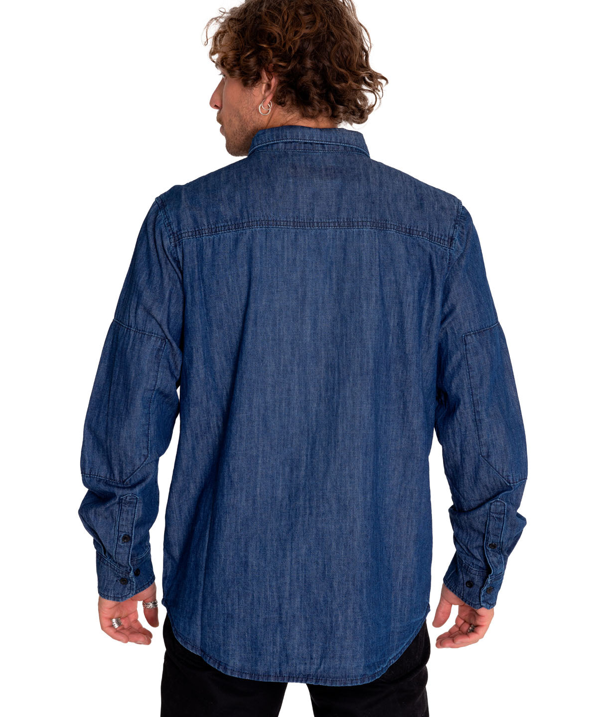 Camisa Manga Larga Casual Hombre Denim L/S Shirt Gris Cat