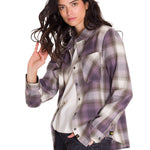 Camisa Manga Larga Mujer Flannel Relaxed Lila L/S Cat