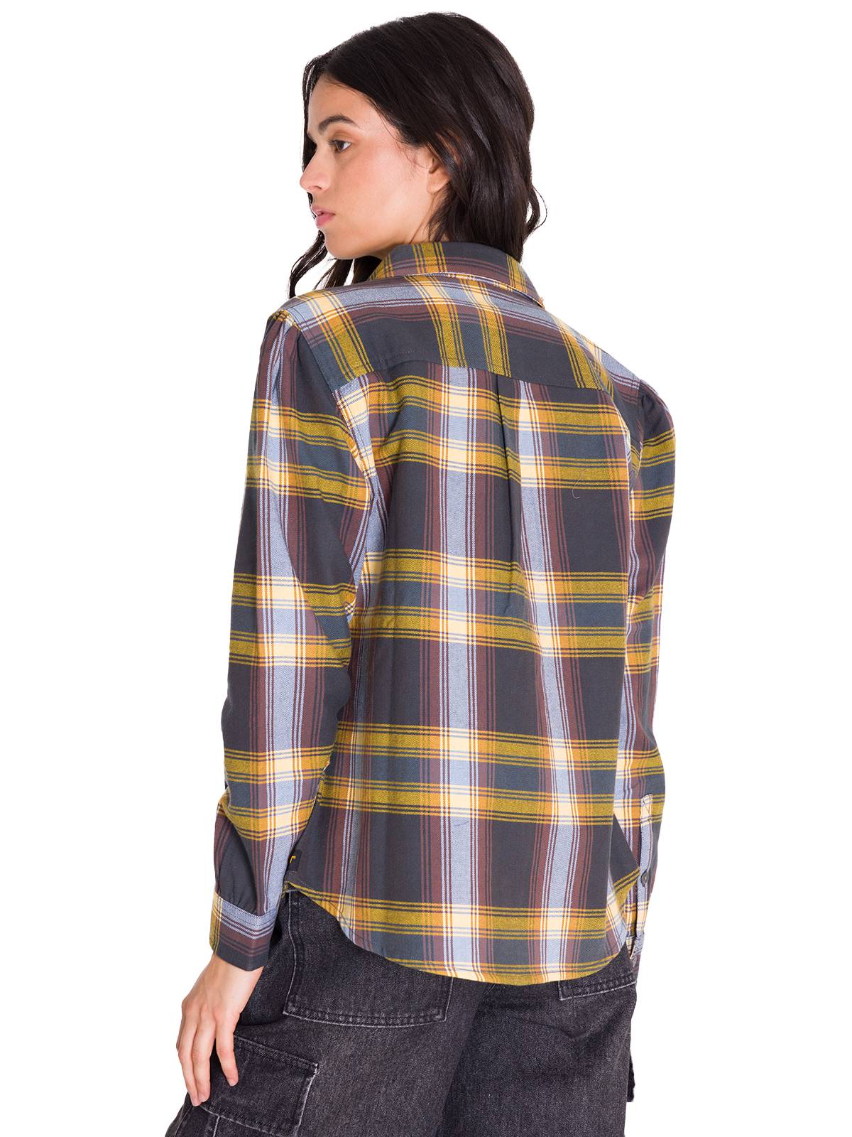 Camisa Manga Larga Mujer Flannel Relaxed L/S Púrpura Cat