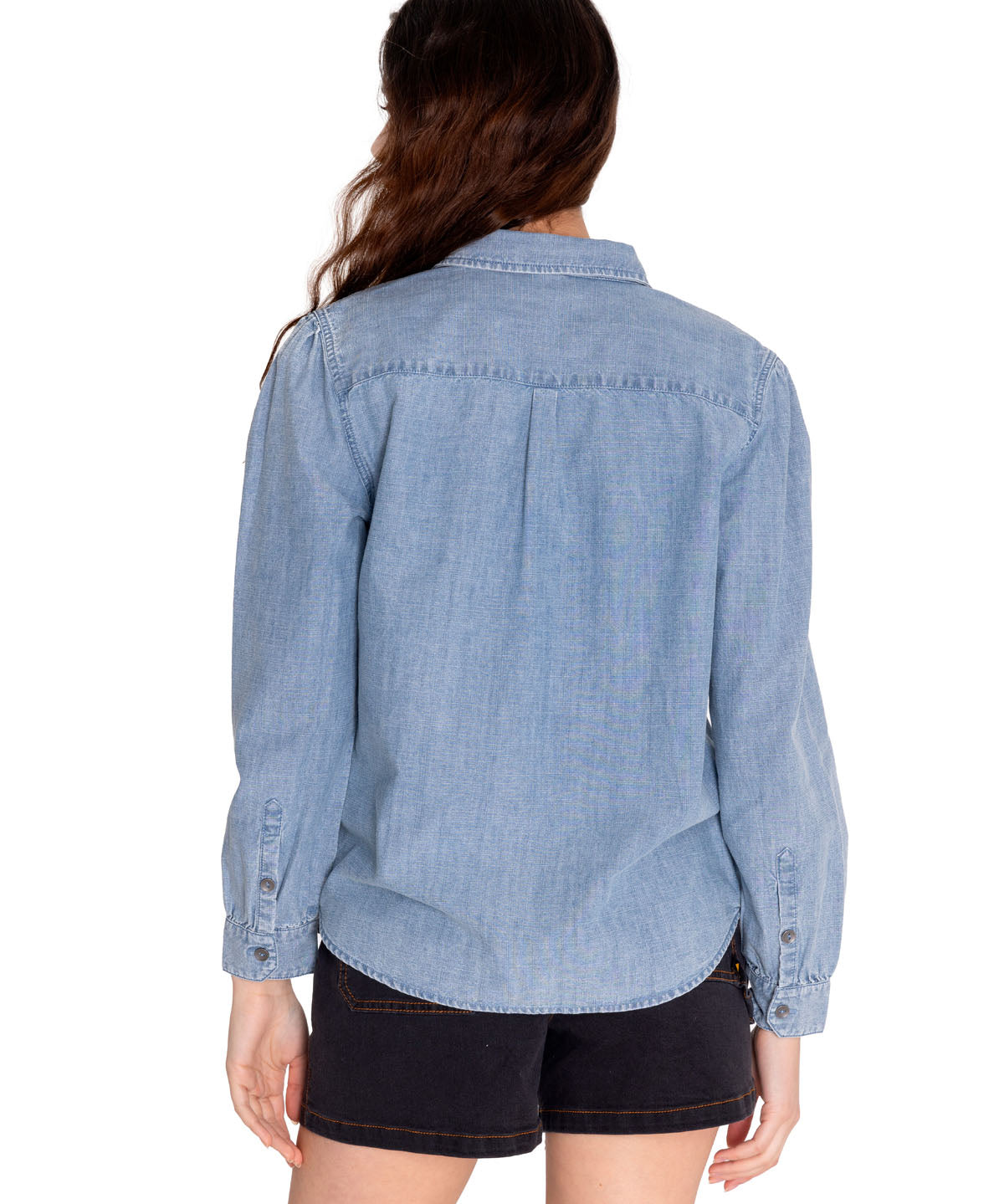 Blusa Manga larga Casual Mujer CHAMBRAY RELAXED L/S SHIRT Azul claro CAT