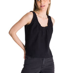 Blusa Sin Mangas Mujer U-Neck Negro CAT