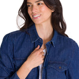 Camisa Manga Larga Casual Mujer DENIM RELAXED L/S Azul Cat