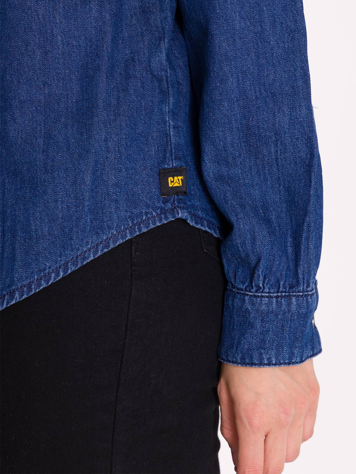 Camisa Manga Larga Casual Mujer DENIM RELAXED L/S Azul Cat