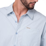 Camisa Manga Larga Hombre Popplin Convertible Celeste Cat