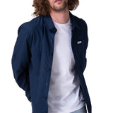 Camisa Manga Larga Hombre Convertible L/S Popl Azul