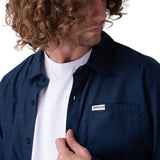 Camisa Manga Larga Hombre Convertible L/S Popl Azul