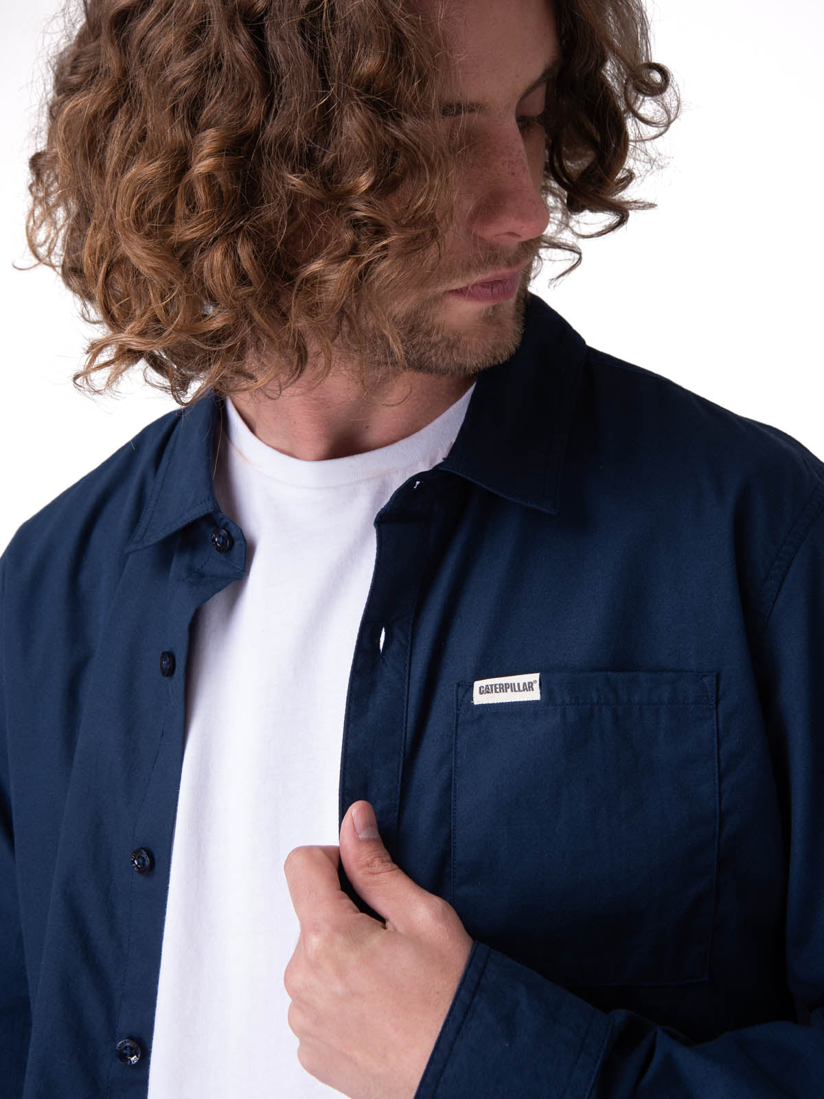 Camisa Manga Larga Hombre Convertible L/S Popl Azul