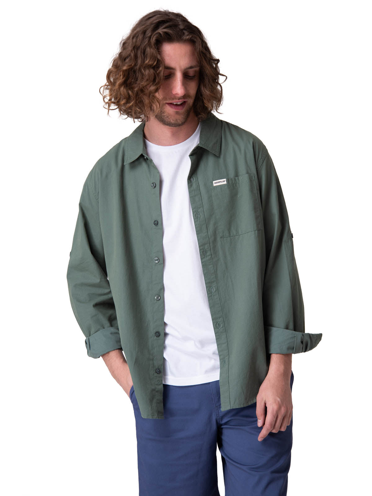 Camisa Manga Larga Hombre Convertible L/S Popl Verde