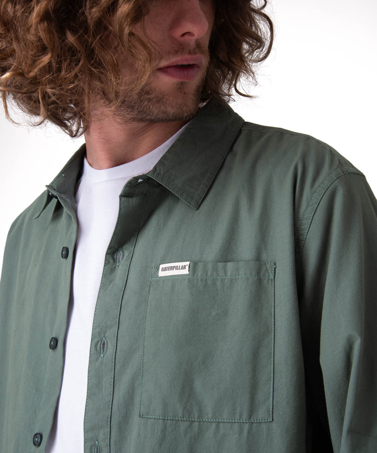 Camisa Manga Larga Hombre Convertible L/S Popl Verde