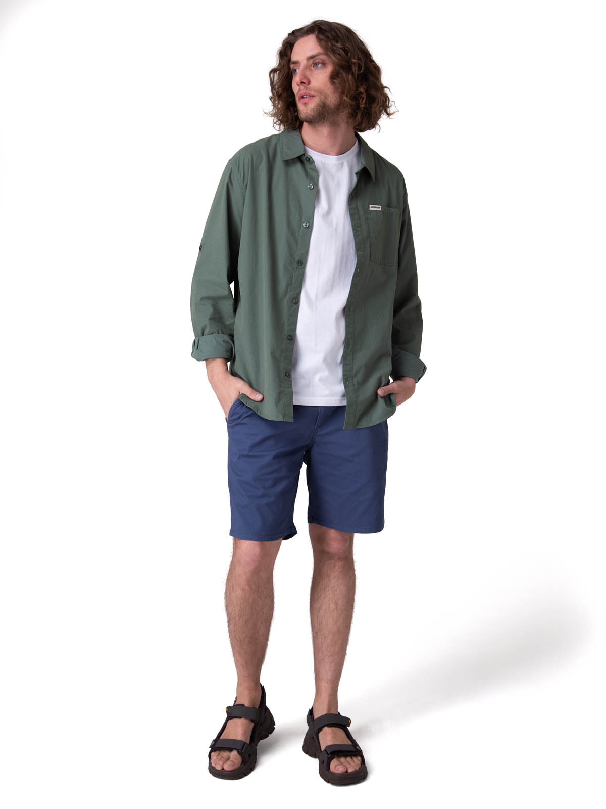 Camisa Manga Larga Hombre Convertible L/S Popl Verde