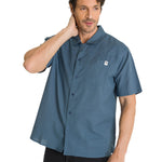 Camisa Manga Corta Hombre Western Camp Azul CAT