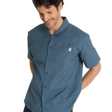 Camisa Manga Corta Hombre Western Camp Azul CAT