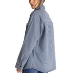 Chaqueta Oversized Mujer Stripe Denim Azul CAT