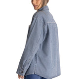 Chaqueta Oversized Mujer Stripe Denim Azul CAT