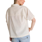 Camisa Manga Corta Mujer Lightweight Camp Blanco CAT