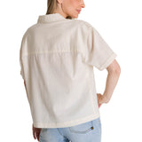 Camisa Manga Corta Mujer Lightweight Camp Blanco CAT