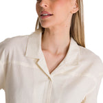 Camisa Manga Corta Mujer Lightweight Camp Blanco CAT