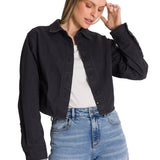 Chaqueta Twill Mujer Negro CAT