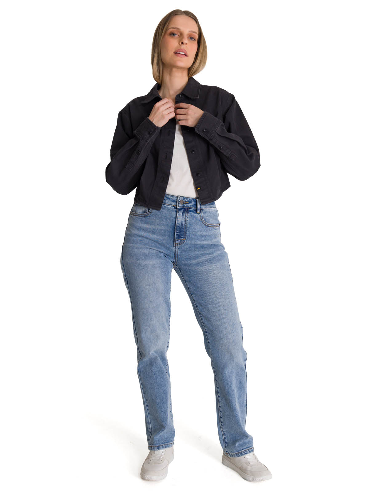 Chaqueta Twill Mujer Negro CAT