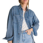 Chaqueta Oversized Mujer Denim Azul CAT