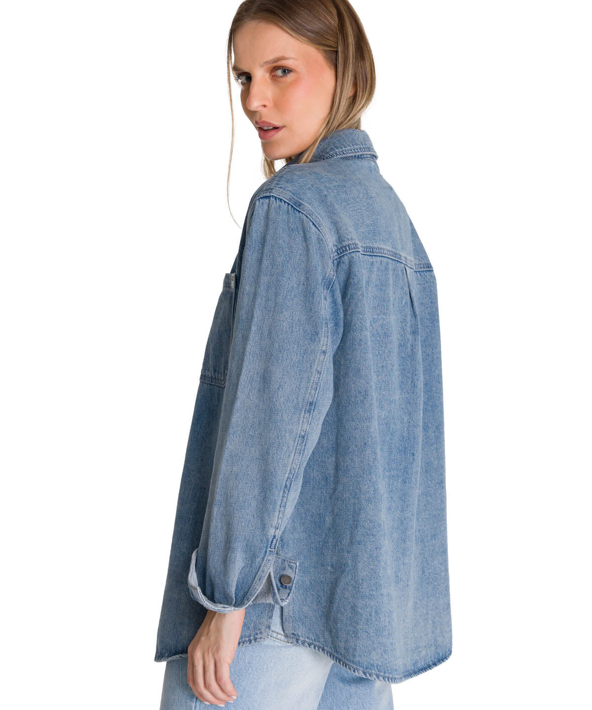 Chaqueta Oversized Mujer Denim Azul CAT