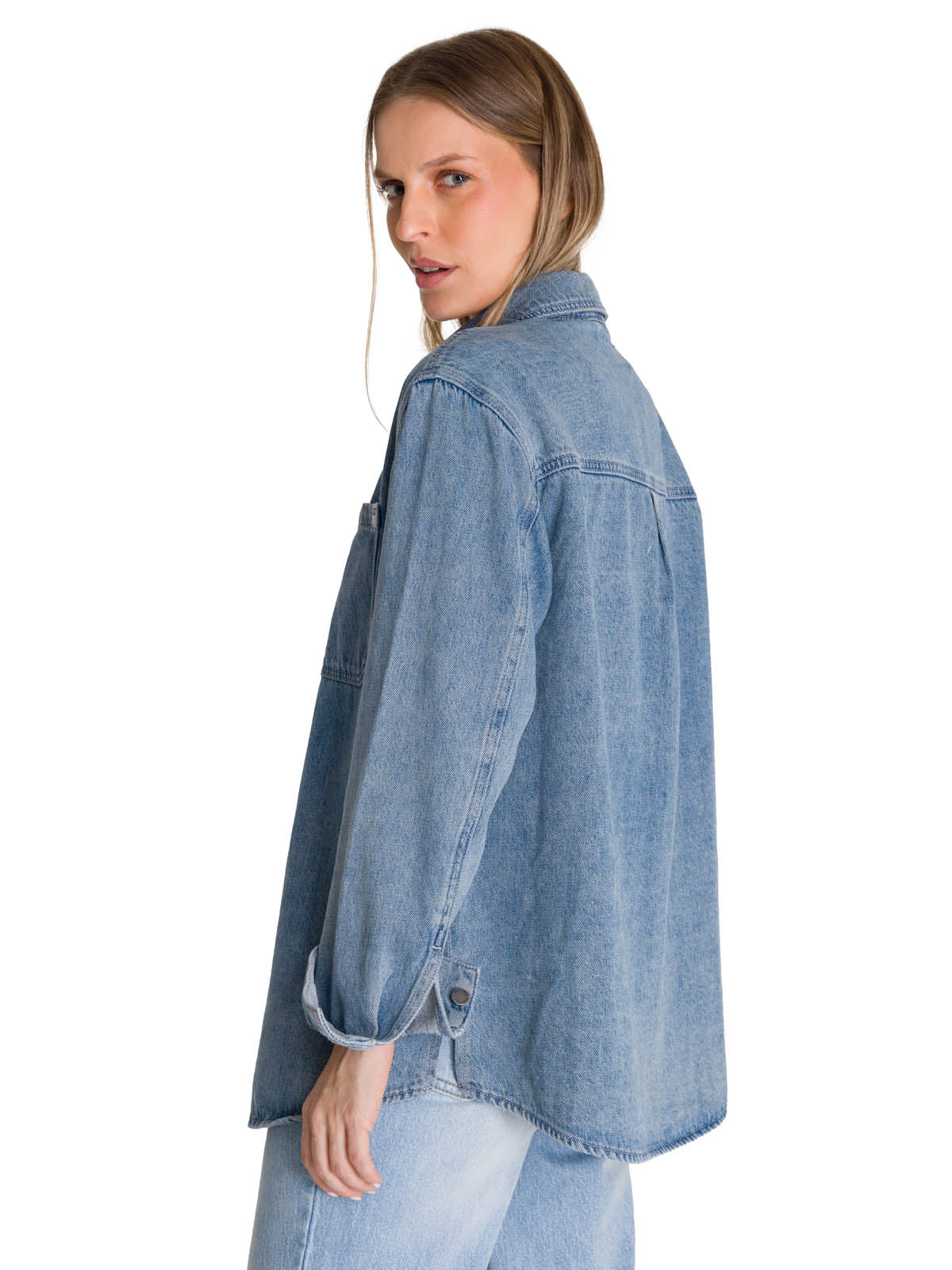 Chaqueta Oversized Mujer Denim Azul CAT