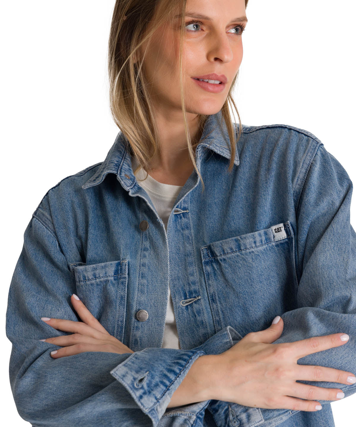 Chaqueta Oversized Mujer Denim Azul CAT