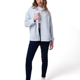 Camisa Manga Larga Mujer Oversized Celeste Cat