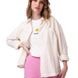 Camisa Manga Larga Mujer Oversized Blanco Cat
