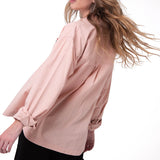 Camisa Manga Larga Mujer Oversized Rosa Cat
