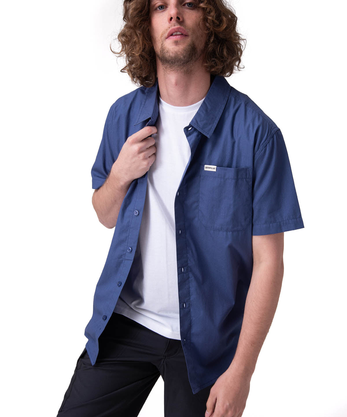 Camisa Manga Corta Hombre Poplin Shirt Ii Azul